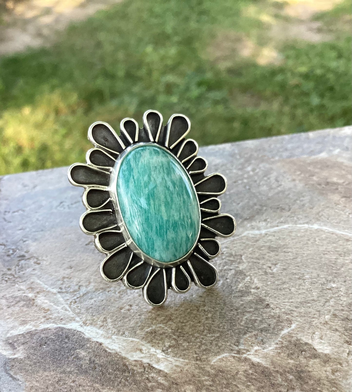 US Size 9 1/4 Aventurine Bloom Ring