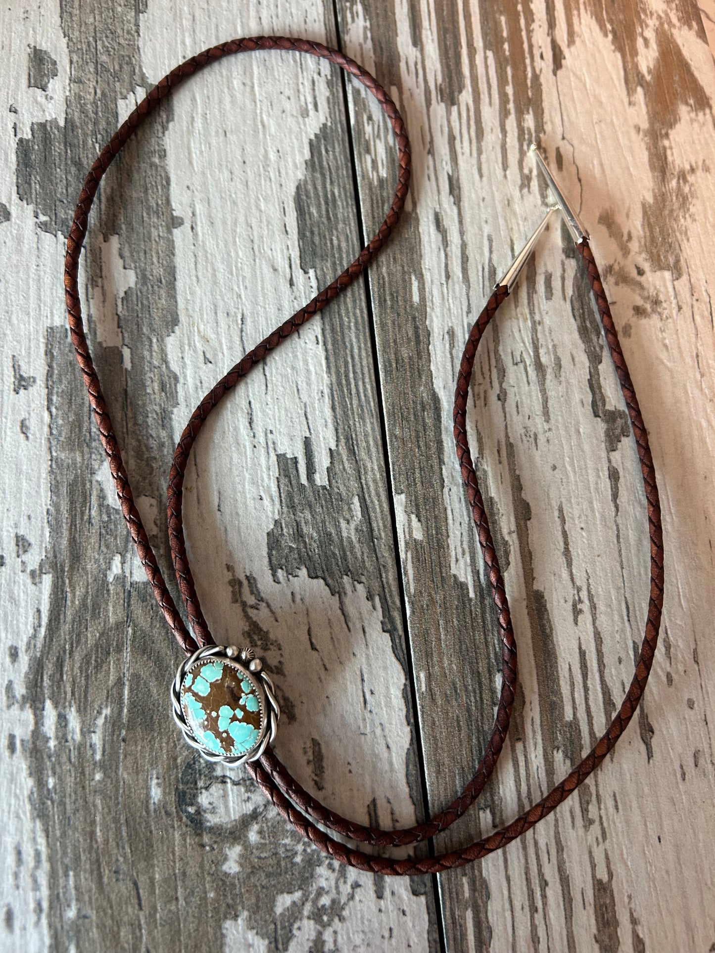 Number 8 Turquoise Bolo