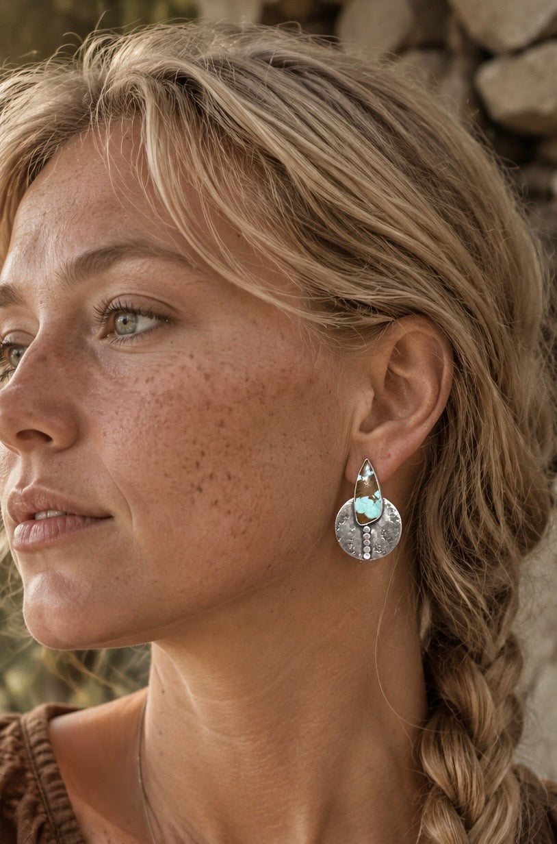 Number 8 Turquoise Earrings