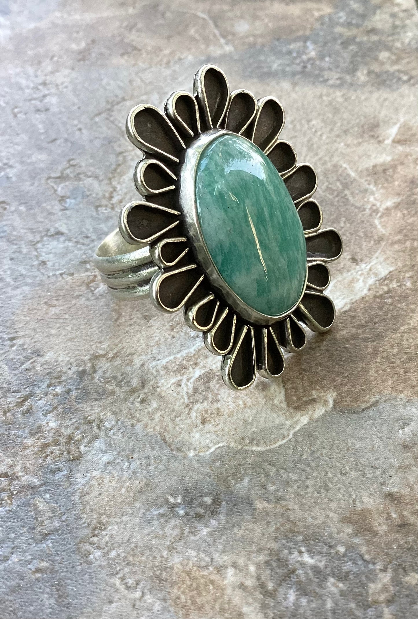 US Size 9 1/4 Aventurine Bloom Ring