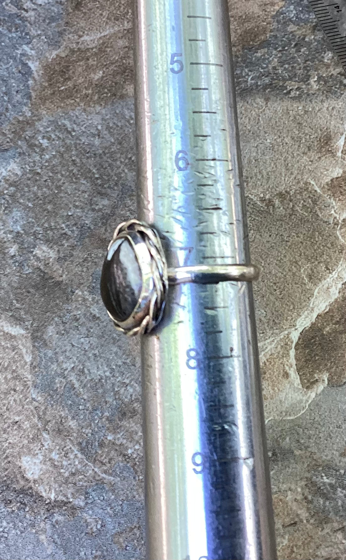 The Tadeo Ring, White Buffalo, Hand Twisted Wire, Simple Band, US 7 1/4