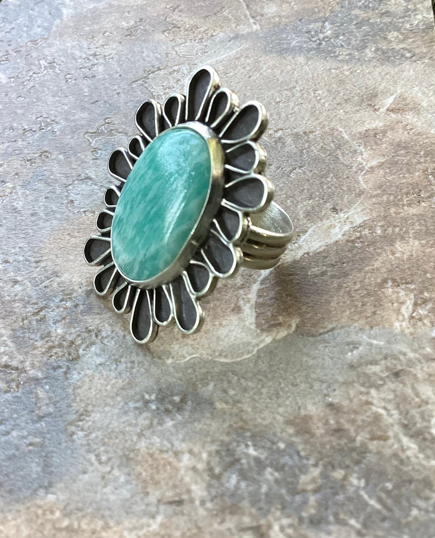 US Size 9 1/4 Aventurine Bloom Ring