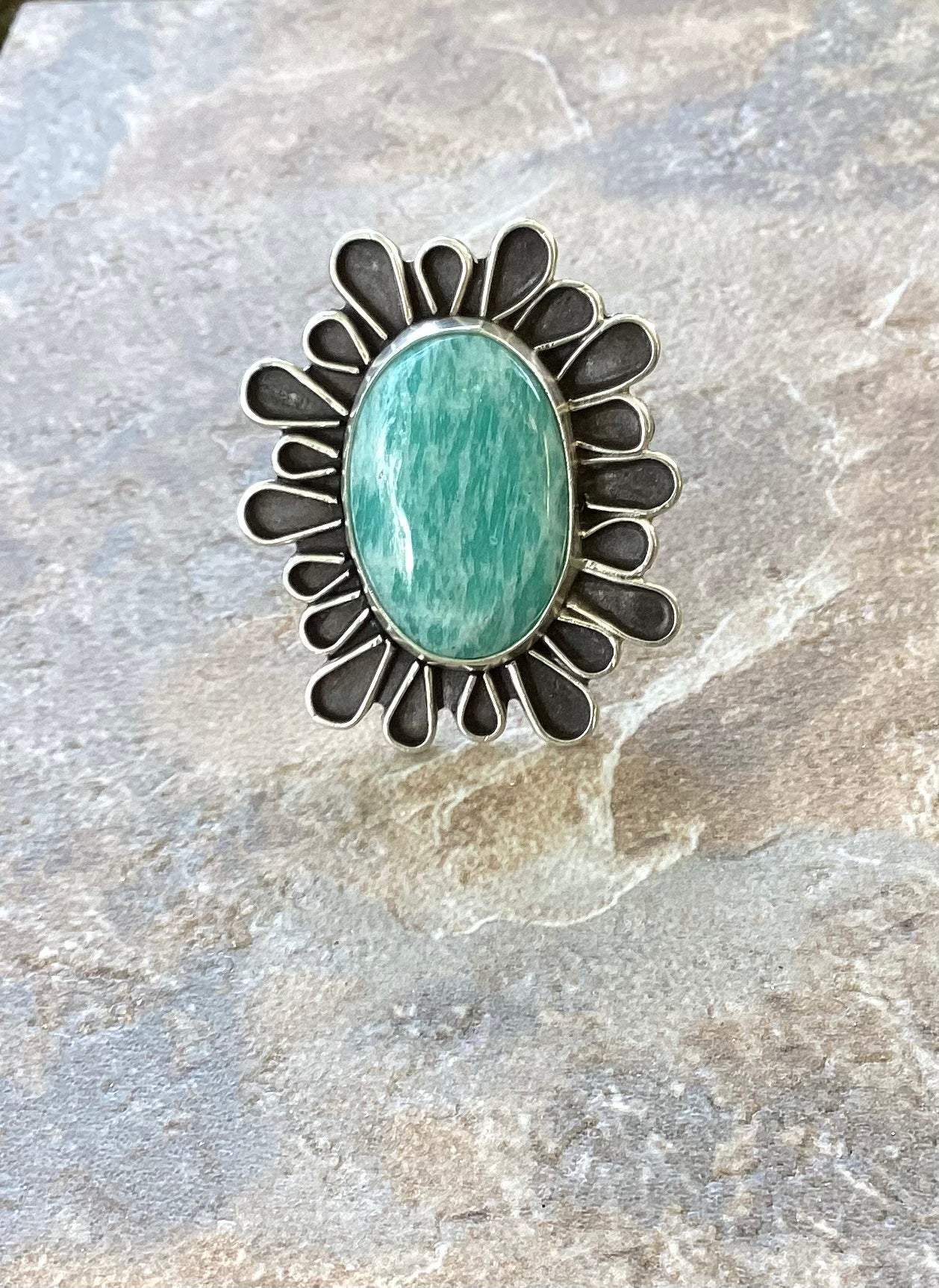 US Size 9 1/4 Aventurine Bloom Ring